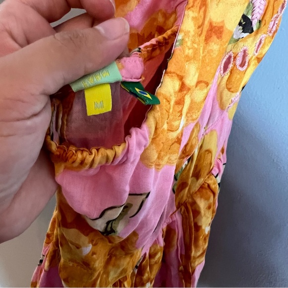 Farm Rio Halter Dress in Pink Boto Chita - Picture 5 of 7